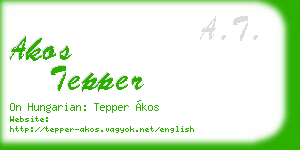 akos tepper business card